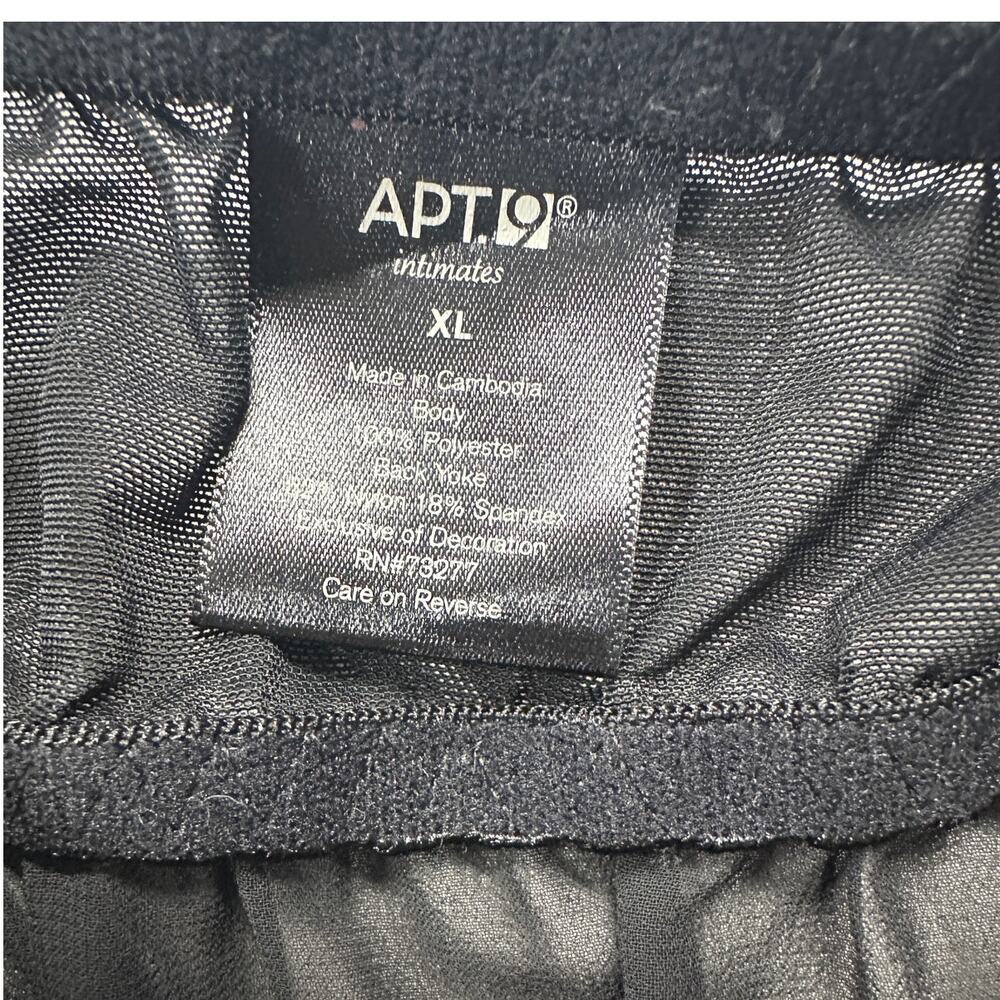 Apt. 9 Intimates XL Black Lingerie Nightie Padded Bust - Picture 9 of 10